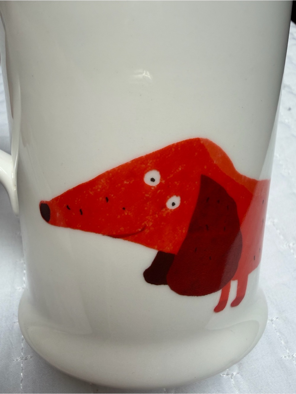 Ella Orange Dachshund, weinerdog Cute Mug Cup for coffee/tea